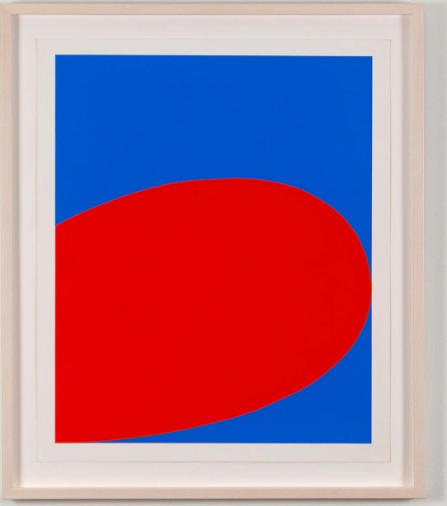 Ellsworth Kelly, Red Curve over Blue, screenprint.