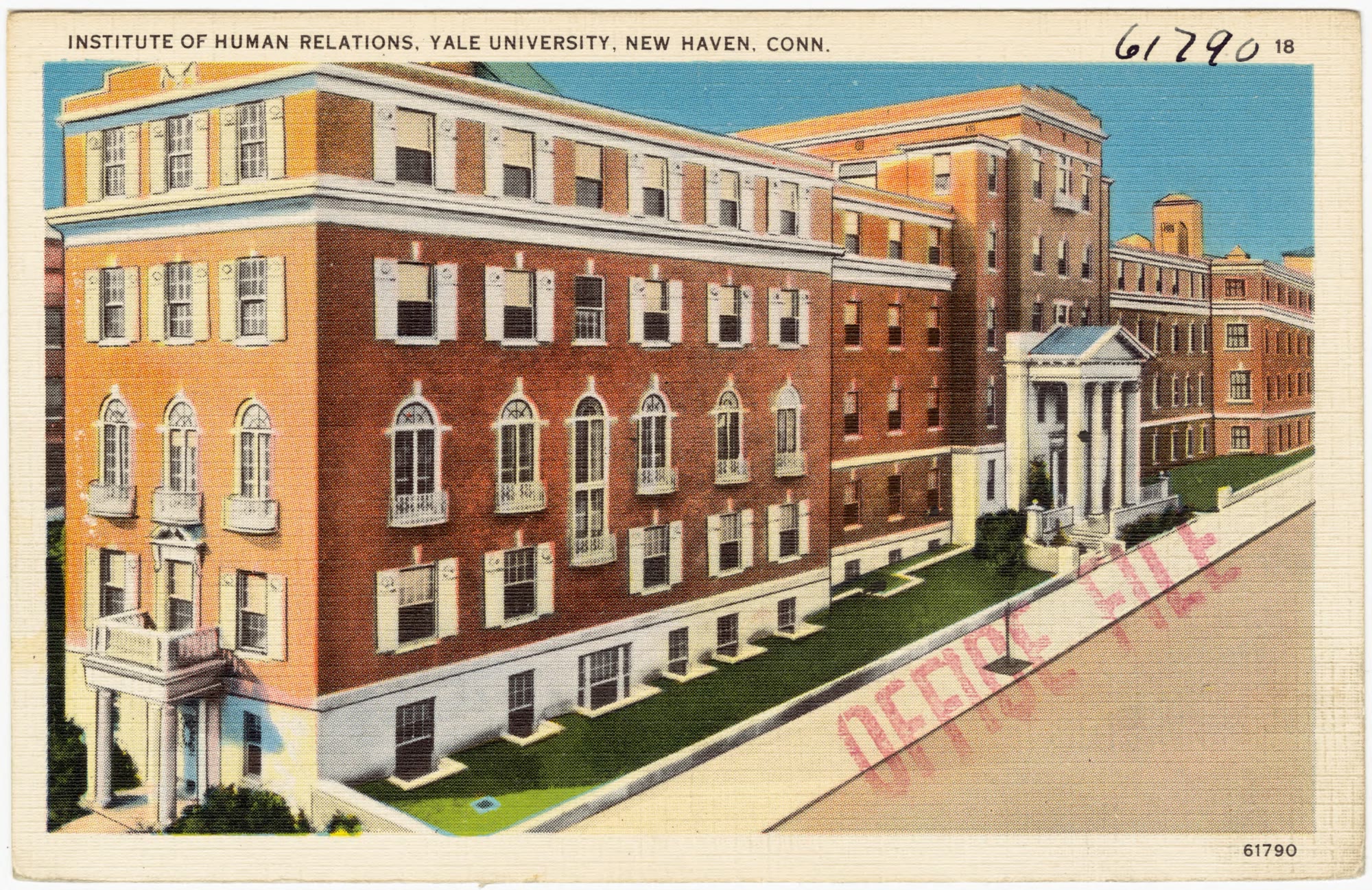 The Yale Institute of Human Relations, opened in 1929. By consolidating psychiatry, psychology, sociology, and medicine into a single building, Yale envisioned the Institute as an "activating centre and correlating agent" to unite previously isolated departments under one roof.